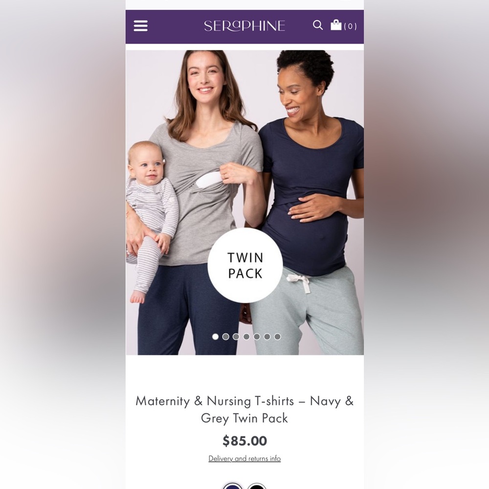 Bundle of Seraphine Bamboo Maternity/ Nursing Tees